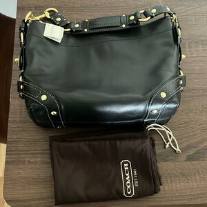 Coach Black Leather Shoulder Bag